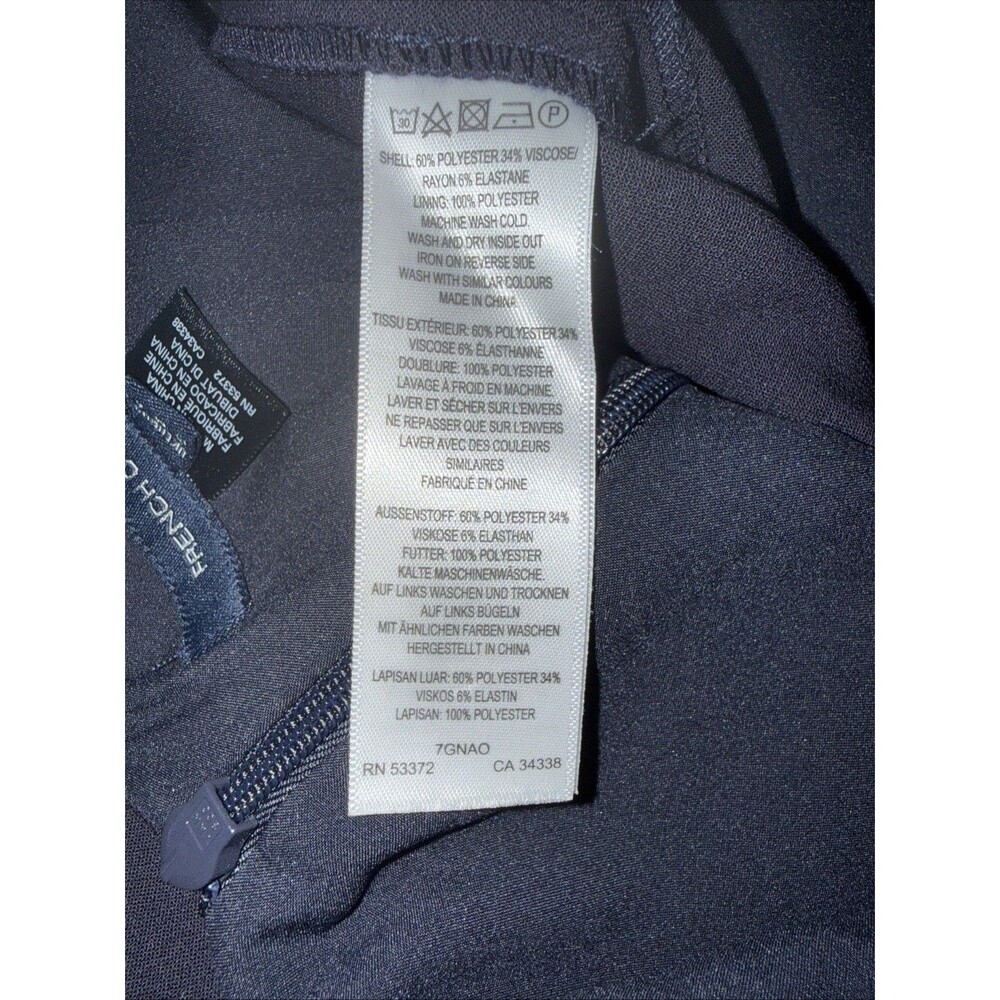 French Connection Navy Crepe Strappy Tapered Leg Jumpsuit NWT 8 Pockets Pleated! - Picture 11 of 11